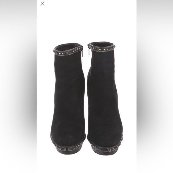 Christian Louboutin Suede Ankle Boots size 39.5 - Picture 4 of 5